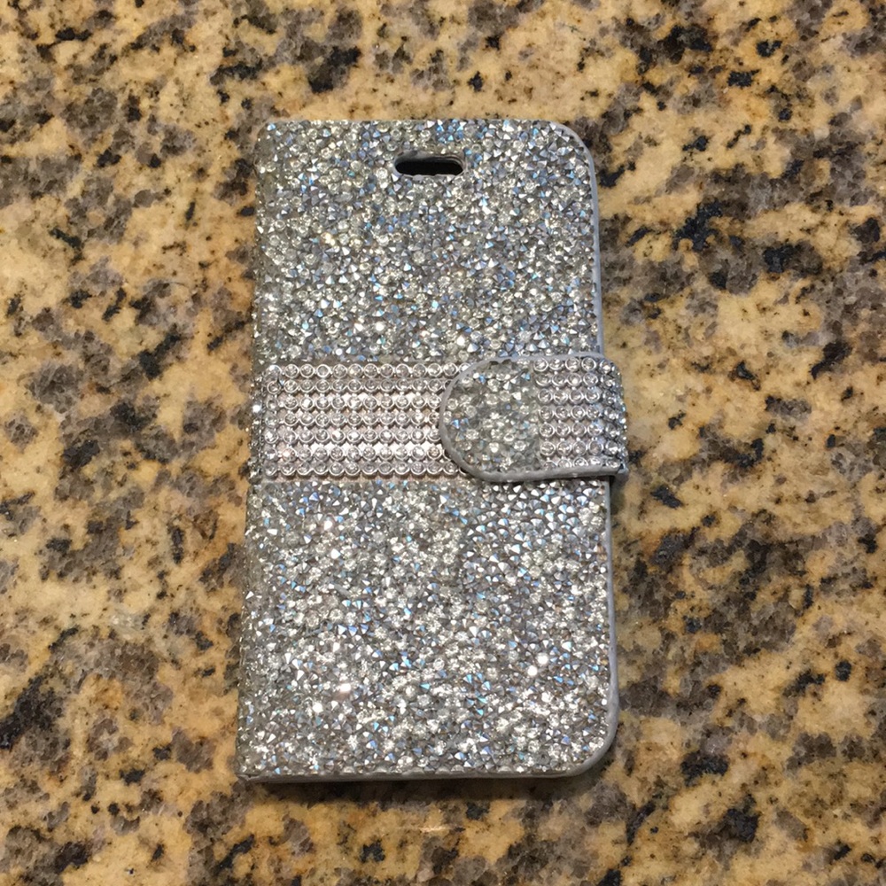 iphone 7 glitter wallet case
